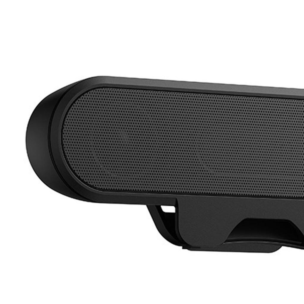 Computer Speaker Black High Definition Stereo Loud Sound Volume Control USB Wired Easily Clamps Display Desktop PC