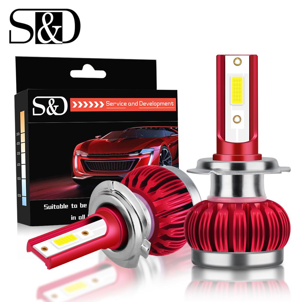 

2Pcs 9006 HB4 LED Car Fog Light Bulbs H4 LED H7 9005 HB3 6000K White Auto Foglight 12V 24V Car Driving Running Lamp H7