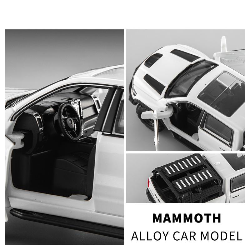 1/32 Dodge RAM 1000 TRX Mammoth Picku Alloy Car Model Sound and Light Pull Back Children's Toy Collectibles Birthday Gift