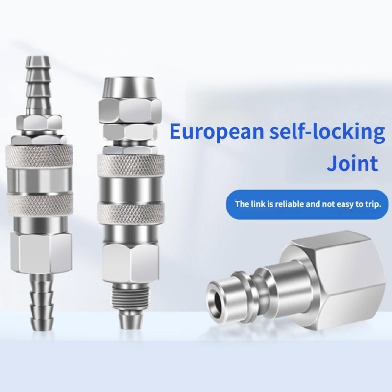 Pneumatic Air Hose Quick Release Air Coupling Tube Fitting Connector Coupler Compressor Accessories Easy to Install