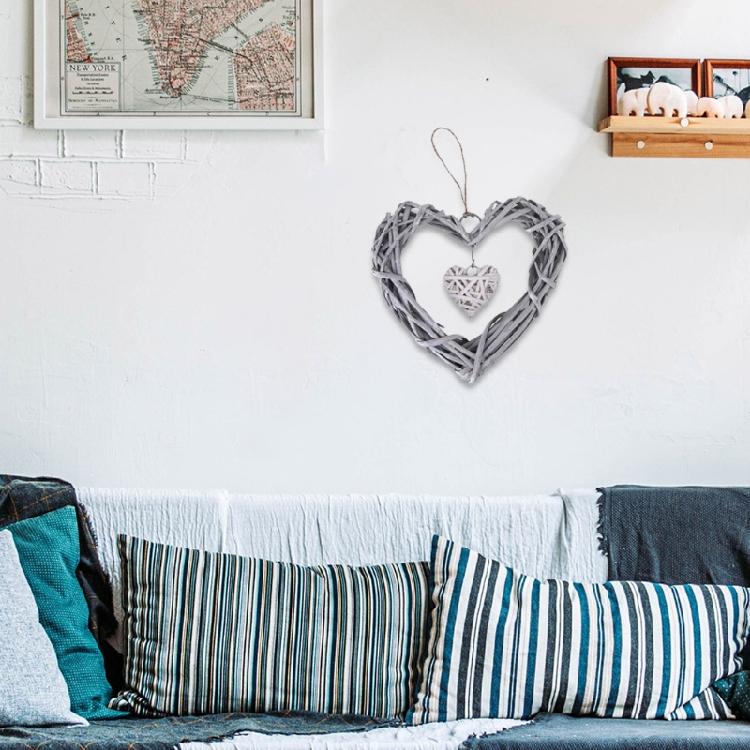 Natural Wicker Wreath Heart Shape Unique and Amazing for Christmas Wreath Door