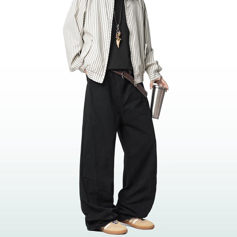 

Men s American Clean Fit Straight Wide-Leg Casual Pants M