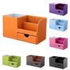 3-Slot PU Leather Drawer Desk Stationery Sundries Gadget Organizer Storage Box Business Card Holder