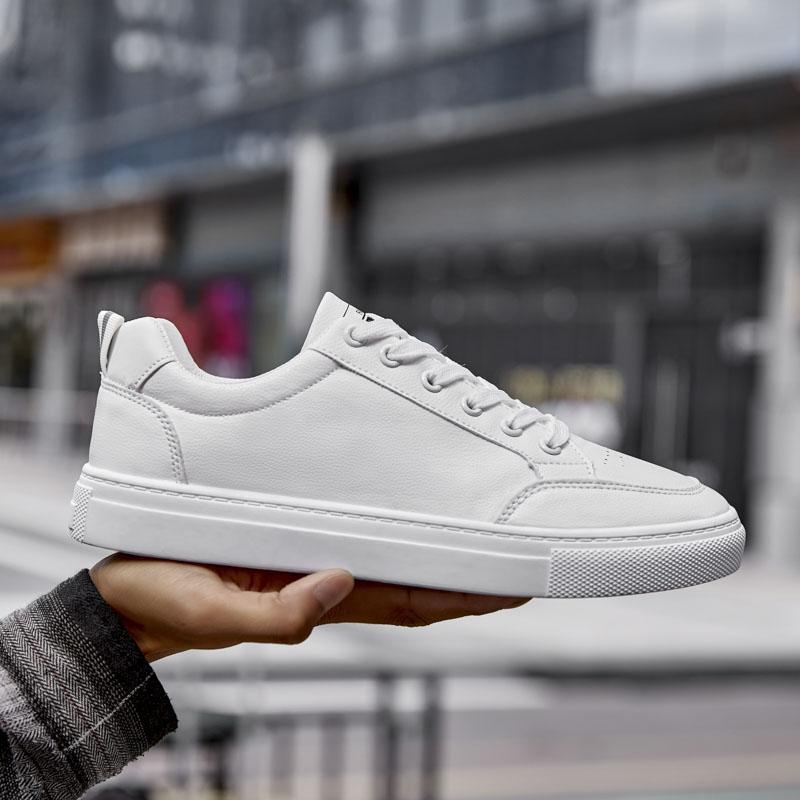 Spring and Autumn Men New Fashion Shoes Men Casual Shoes PU Waterproof Lace Up Tooling Shoes Outdoor Running Walking Sneakers