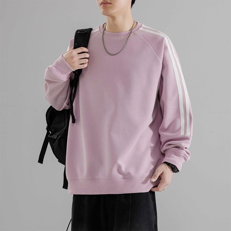 Autumn Sweatshirt Men's Loose Round Neck Pullover Top for Young Outdoor Sportswear High-end College Coat