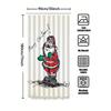 Tu Christmas Santa Claus Shower Curtain Festive Holiday Bathroom Decor Merry Xmas Pattern Waterproof Home Textile Gift