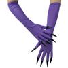 Halloween Gloves Full Finger Long Fingernails Costume Accessories Spooky Skull Claw Gloves Long Nails