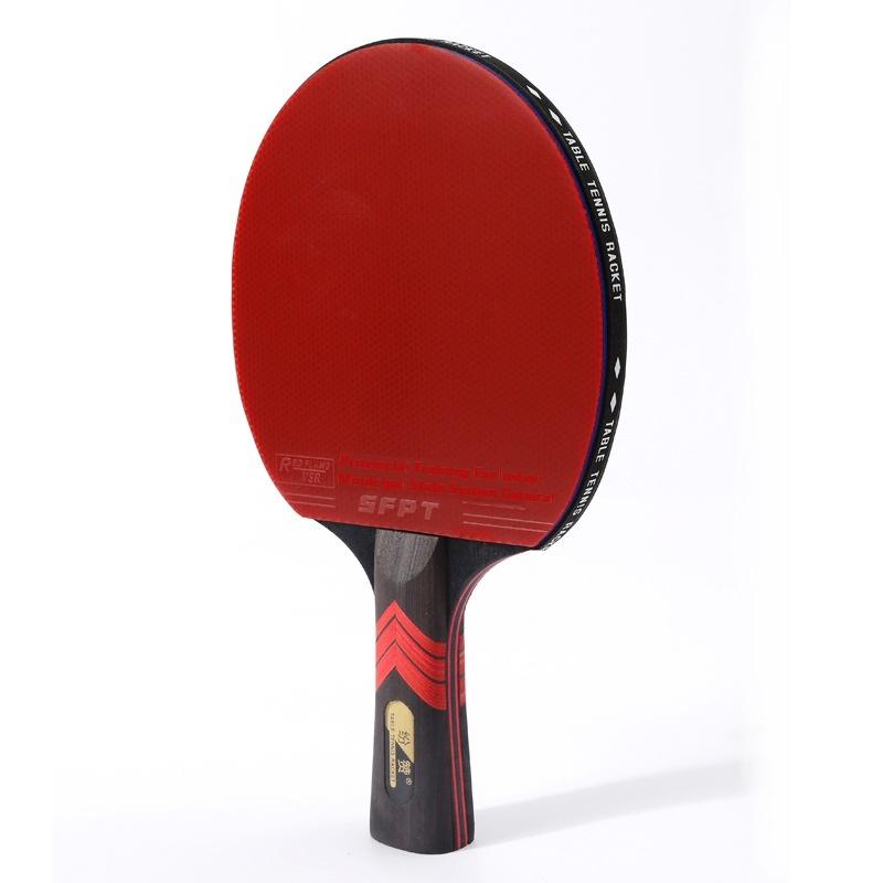 Table Tennis Racket Professional-Level Single Racket 7-Ply Poplar Wood Semi-Carbon Base Star High-Elastic Sticky Double-Sided