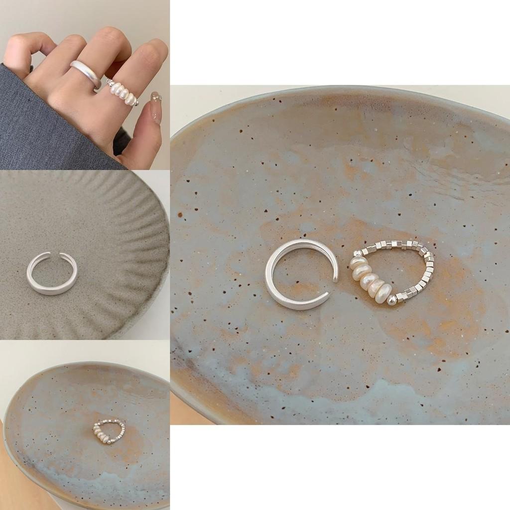 Chic Minimalist Open-adjustable Freshwater Pearl Ring For Women In Stylish Copper Design