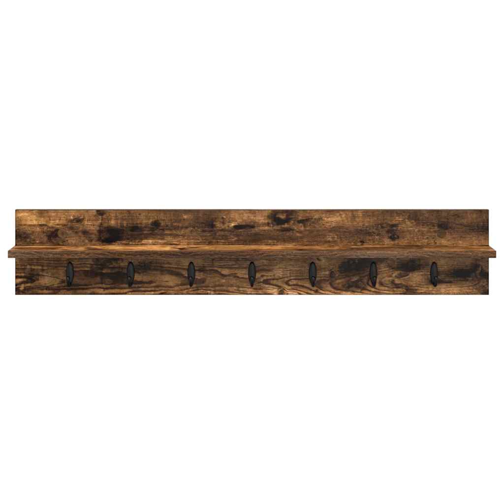 Wall Mounted Nightstand Smoked Oak 100 x 10.5 x 18 cm