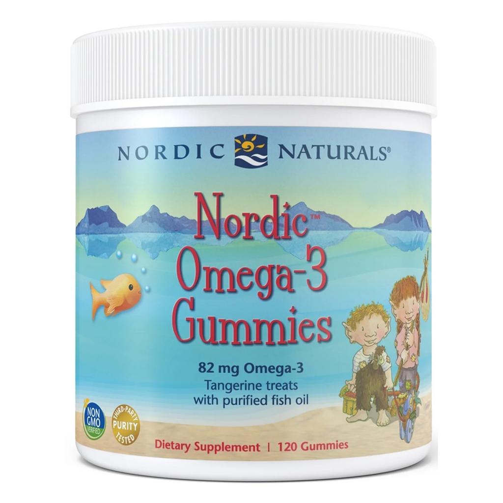 Nordic Omega-3 Gummies, 82mg Tangerine Treats - 120 gummies