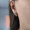 Серебряные серьги с фианитами (2209225)