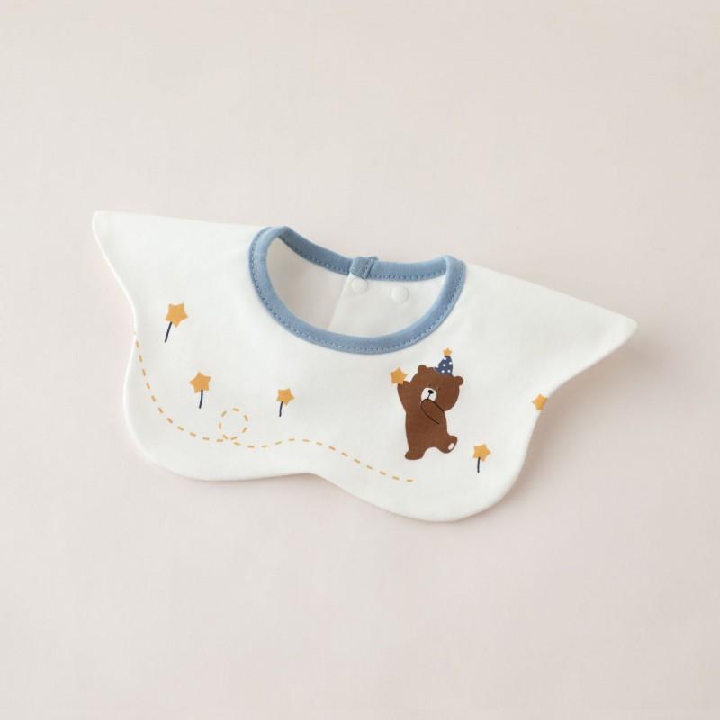 Baby Bibs 360 Rotating Cotton TPU Waterproof Drool Bib Newborns Infants 0-12 Months Soft Absorbent Feeding
