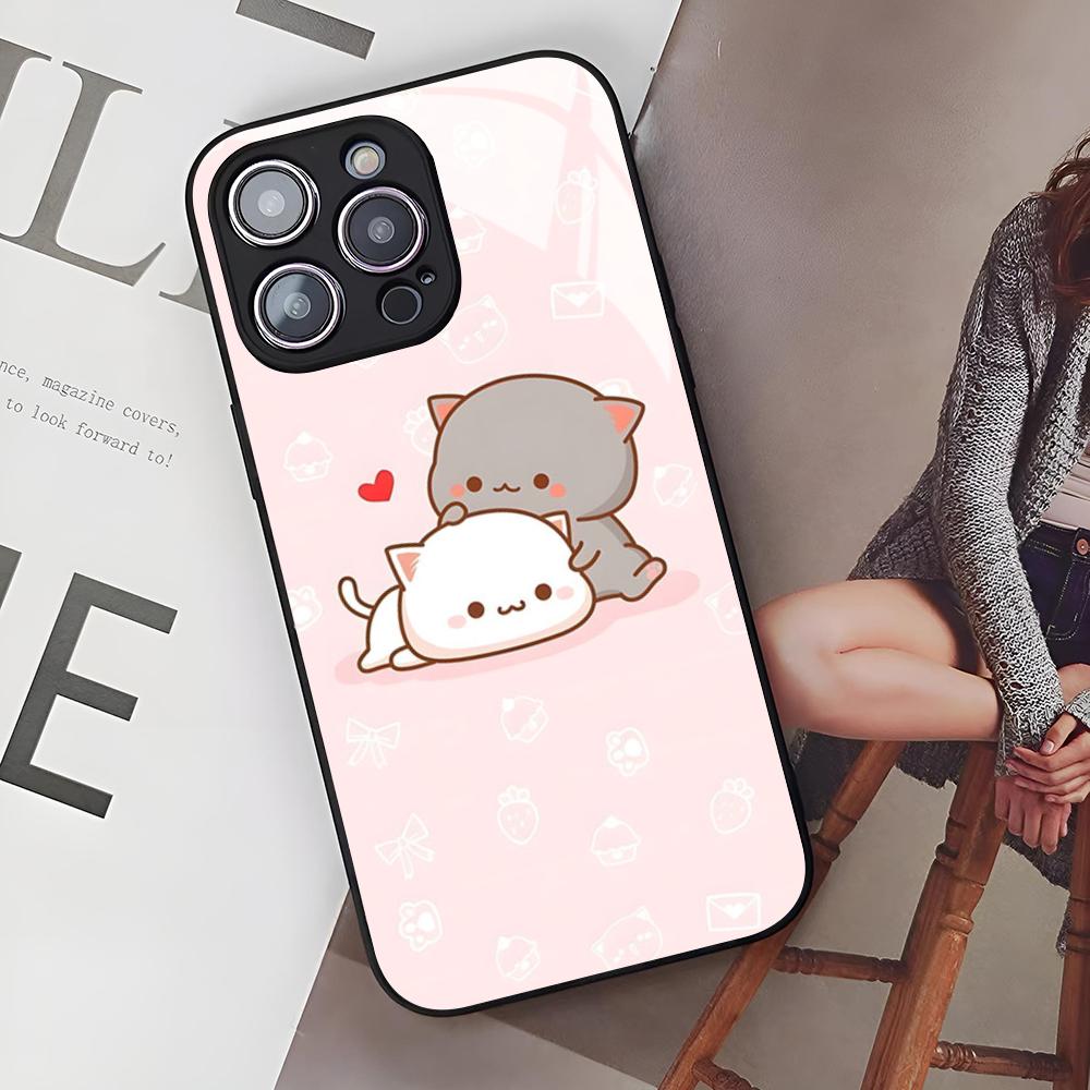 

Mocha Mochi Phone Case for Iphone 17 Air 16 15 14 12 11 13 Pro Max Mini Se Puls glass Cover iPhone 12 mini
