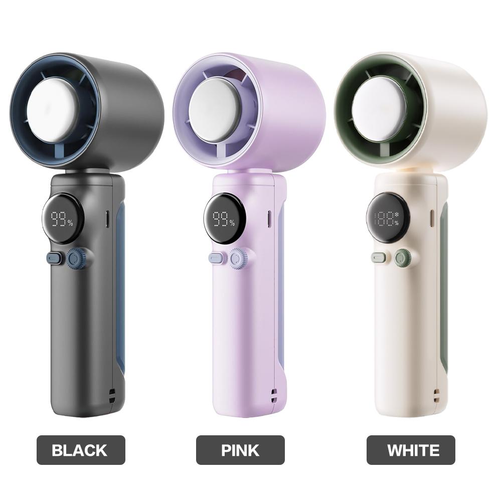 Portable Hand Held Personal Turbo Fan 199 Gear Speed Wind USB Rechargeable Handheld Fan Electric Fan for Outdoor Camping Travel