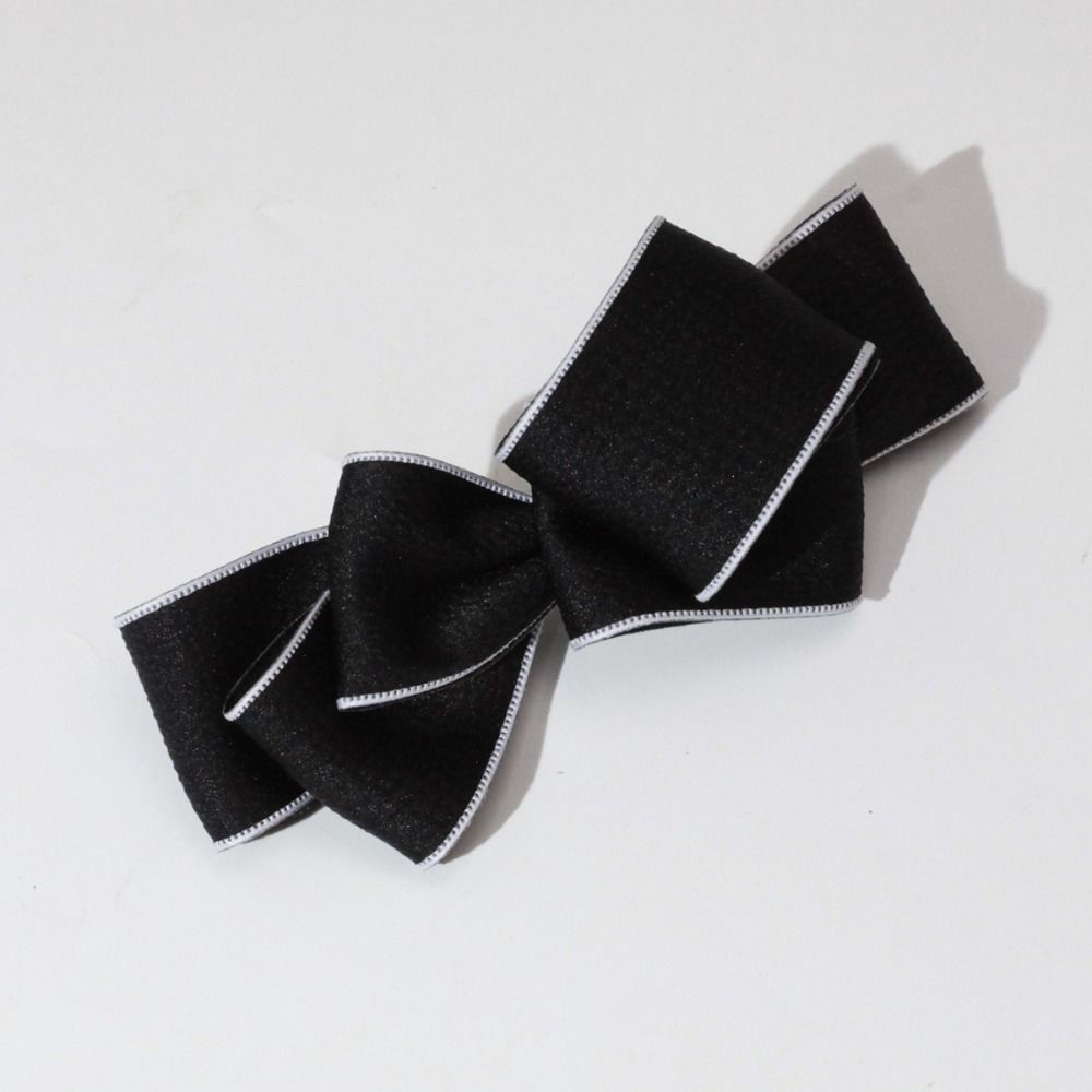 Black White Ponytail Hair Clip Charming Headwear New Imitation Bow Hairpin Women Girls