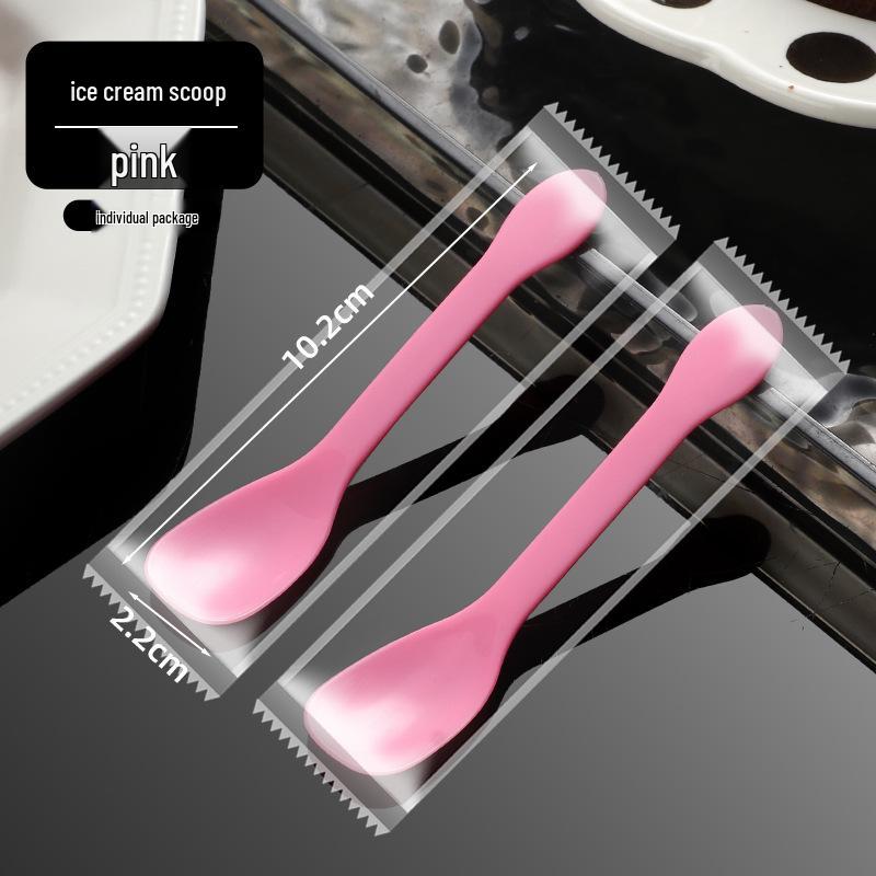Disposable Individually Packaged Dessert Spoons for Ice Cream & Cake