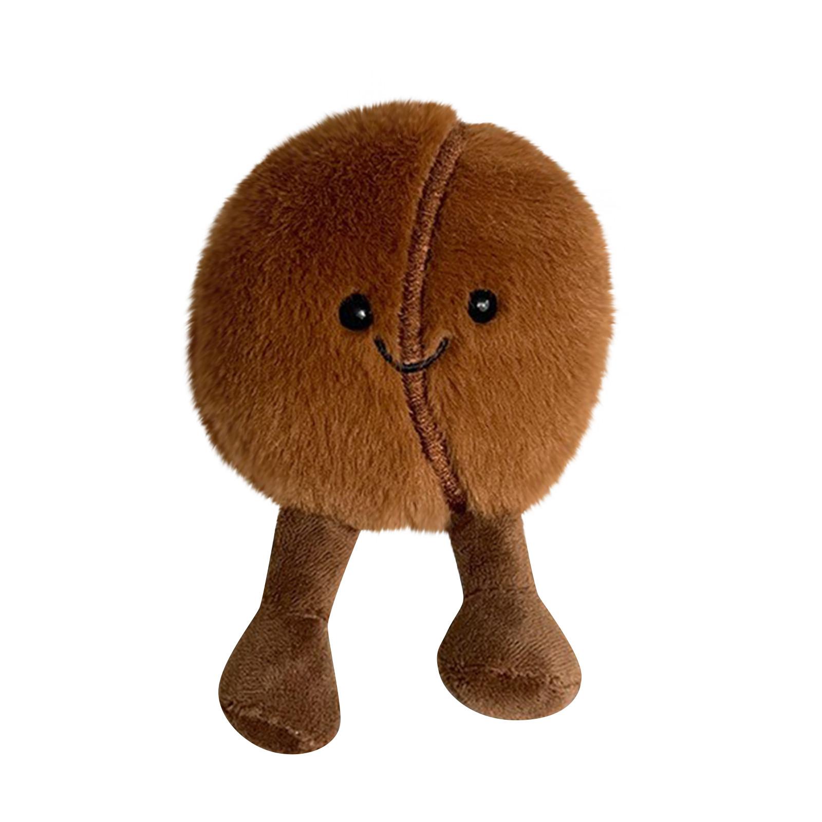 

Кофейные зерна, плюшевая кукла, игрушка в подарок, мультфильм, детская тряпичная кукла, детская подарочная подушка One Size