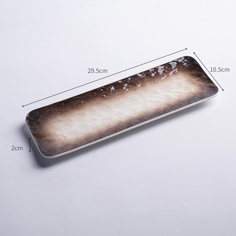 Assiette à Sushi Style Japonais Assiettes à Sushi en Céramique Sashimi Snacks Assiette Longue Restaurant Japonais el Plat Rectangulaire Vaisselle