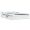 VidaXL Cadre de lit avec tiroirs Blanc 160x200 cm 3103570