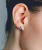 Gaman Unisex Silver Tempus Cross Earrings