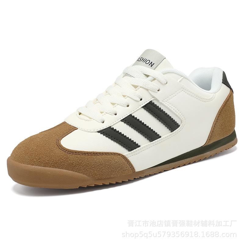 New men's shoes sports shoes men's leather shoes trendy versatile casual shoes retro wind non-slip and wear-resistant