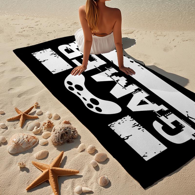 Neon Game Night Party Beach Towel, Super Soft Microfiber, Gift for Her/Him, Birthday, for Pool, Beach, Travel, Home Decor Fan gifts