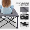 Double Camping Cot Bed, with Bag - Grey