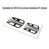 Carbon Fiber Door Armrest & Window Control Protection Film for BYD G3/L3
