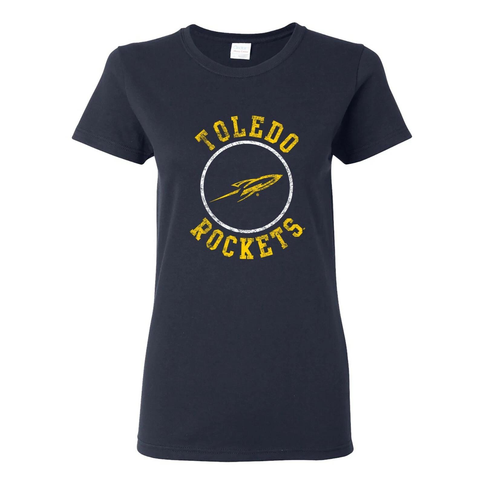 Toledo Rockets Distressed Circle Logo Womens T-Shirt - Navy M