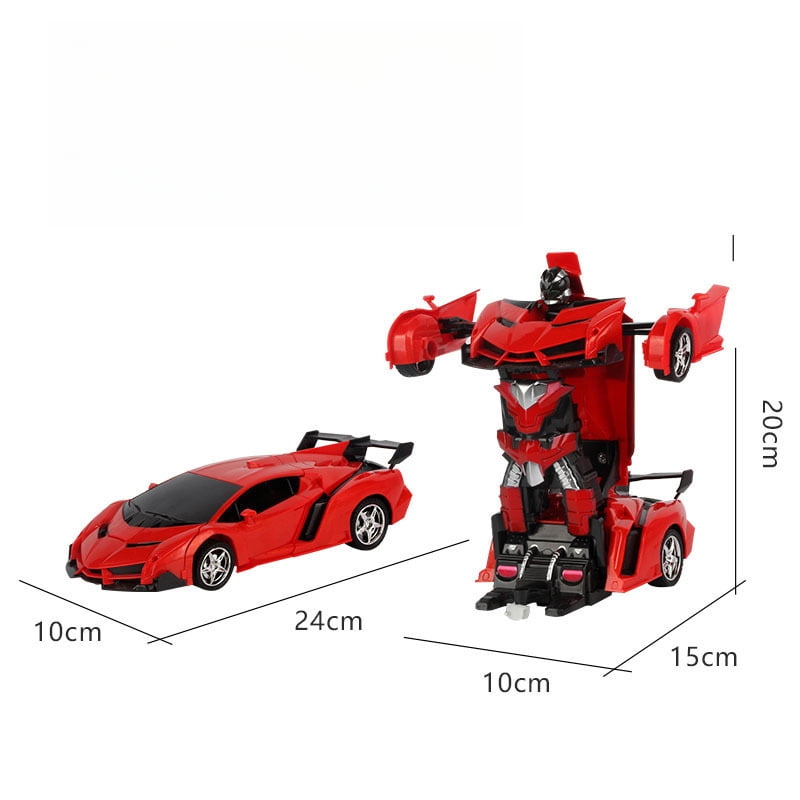 Remote Control Transform Car Robot Toy 2.4Ghz 1:18 Rechargeable 360°Rotating Stunt Race Car Toys for Kids Boys Girls Toy Gifts