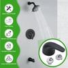 For Durable Black Shower Handle Replacement for Model 100657 Compatible with Various Valve Systems Easy Installation