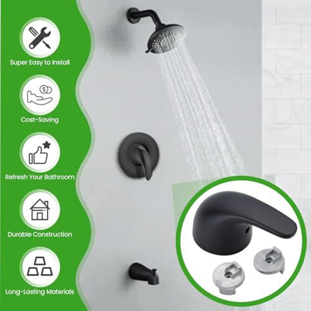 For Durable Black Shower Handle Replacement for Model 100657 Compatible with Various Valve Systems Easy Installation