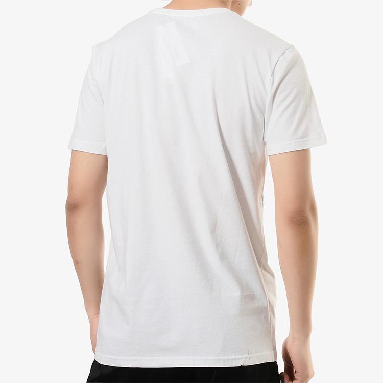 Adidas Neo Printed Casual Sports Straight T-Shirt Men Tops White CV6936