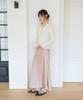 YUPPE Satin Long Skirt_Beige
