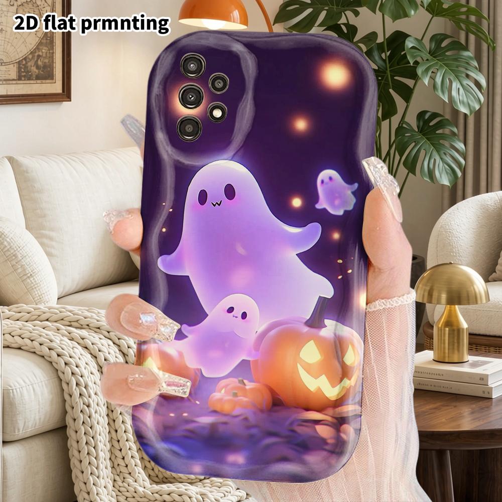 Phone Case: 2D Flat Samsung Galaxy A34 A35 M05 M06 S20 S22 S21 FE Plus 5G Protective Case, Couple Style, Hazy Glow, Christmas and Halloween Gift