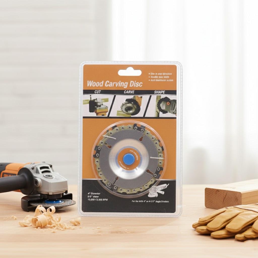 

4 Inch 5 Inch Wood Carving Disc Chainsaw Blade Angle Grinder Tool for Woodworking DIY Crafts Cutting Wheel