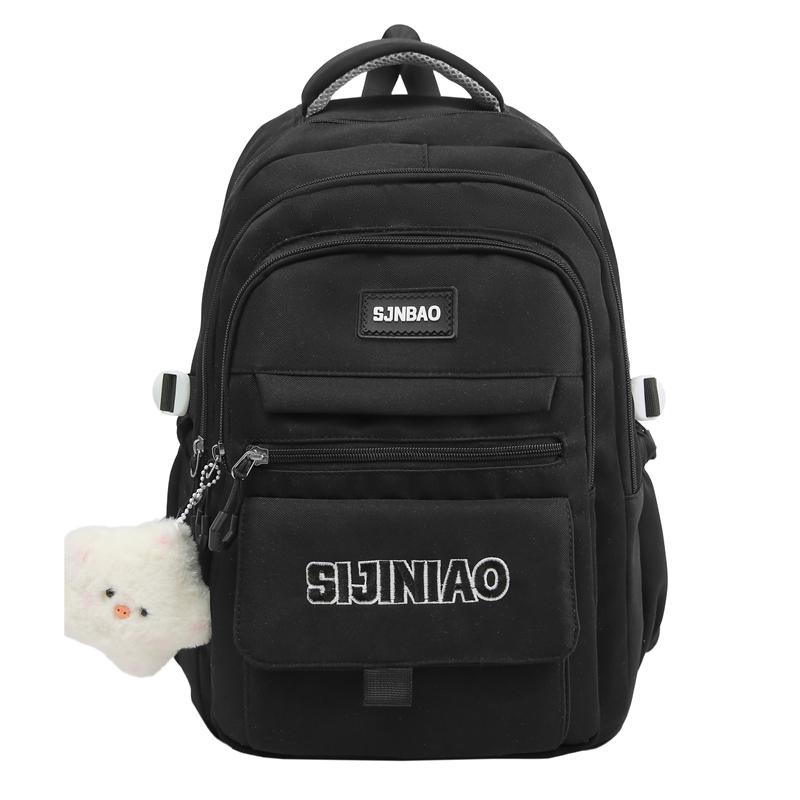 Girls Letter Backpack High School Students Schoolbag