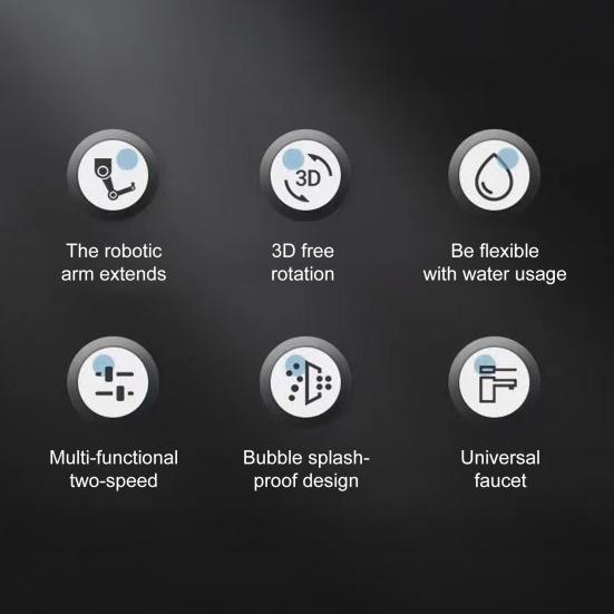 360-Degree Rotating Faucet Extender Leakproof Universal Fit Easy to Install Swivel Kitchen Faucet Aerator Sink Attachment