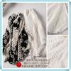 Cotton Lace Blouse with Dolman and Embroidered Openwork 1/2plus Women's Sleeves, Waistline, (Black)