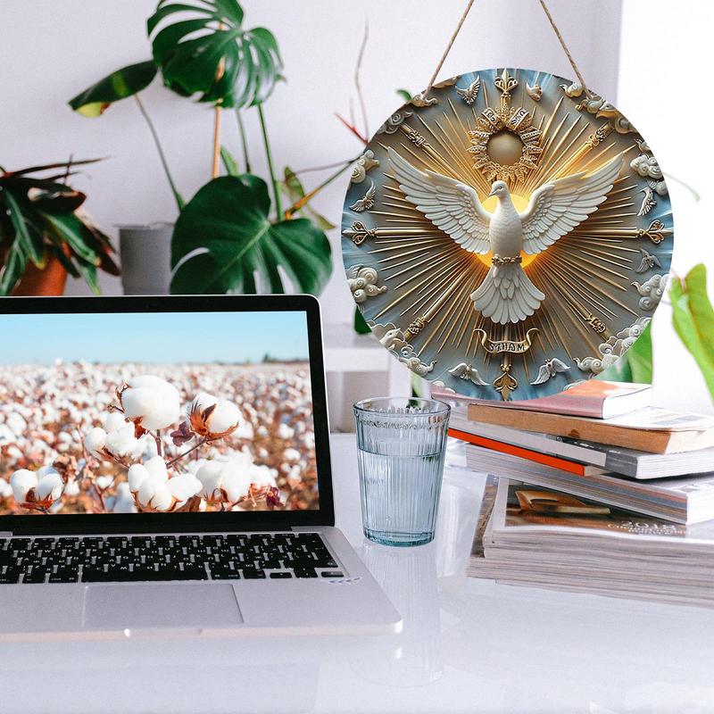 

Front Door Sign Rustic Wooden Front Door Sign Welcome Wooden Sign Farmhouse Wall Sign Decorations Peace Doves Decorative Pendant CN