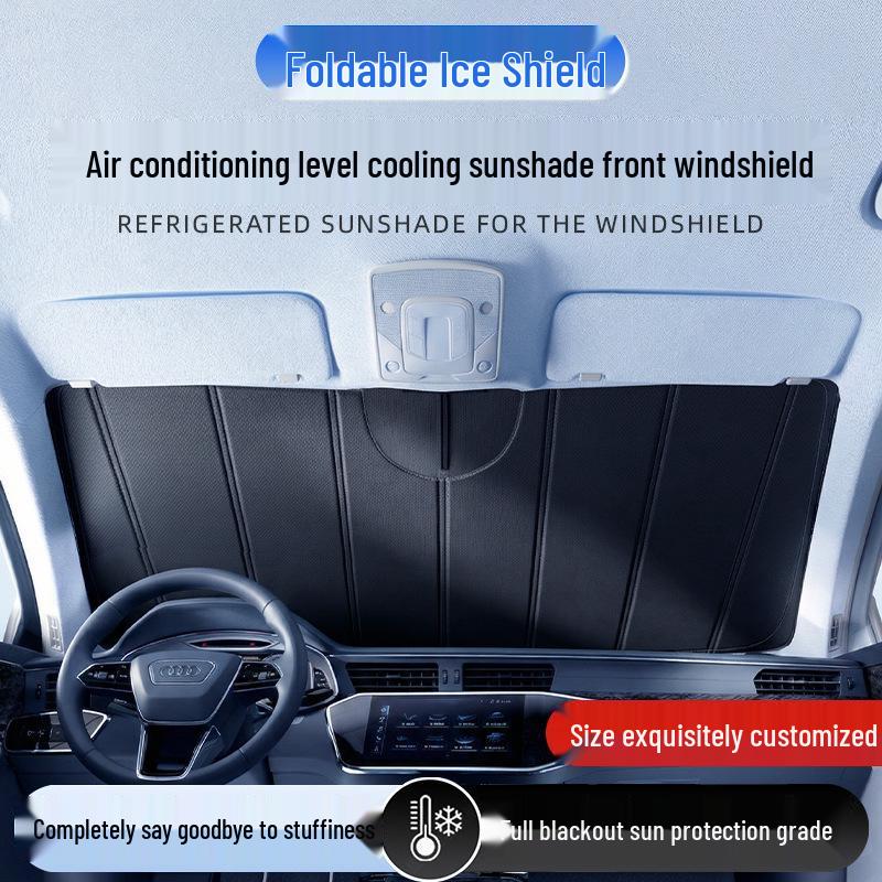Foldable Windshield Sunshade: Heat Insulation & Light Blocking