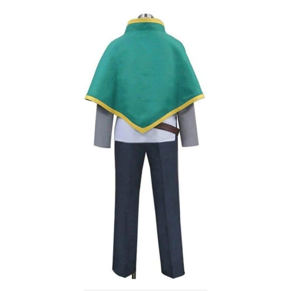 Kono Subarashii Sekai Ni Shukufuku O! Satou Kazuma KonoSuba Kazuma Cosplay Costume Green Set Clothing Free Shipping