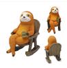 Garden Sloth Statue Resin Sloth Figurines Relaxing On Rocking Chair Statue Cute Creative Sloth Drinking Sculpture Decoration