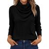 Maglione Casual da Donna a Collo Alto con Maniche Lunghe e Colore
