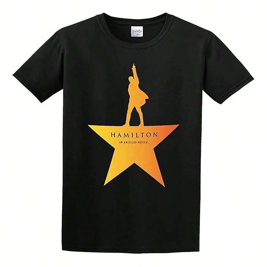 

Street Wear Style Hamilton Musical Love Printed Unisex Short Sleeve Round Neck T-Shirt XL