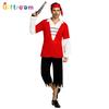 Couples Festive Pirate Costume Perfect For Halloween Parties Featuring Fabric Polyester