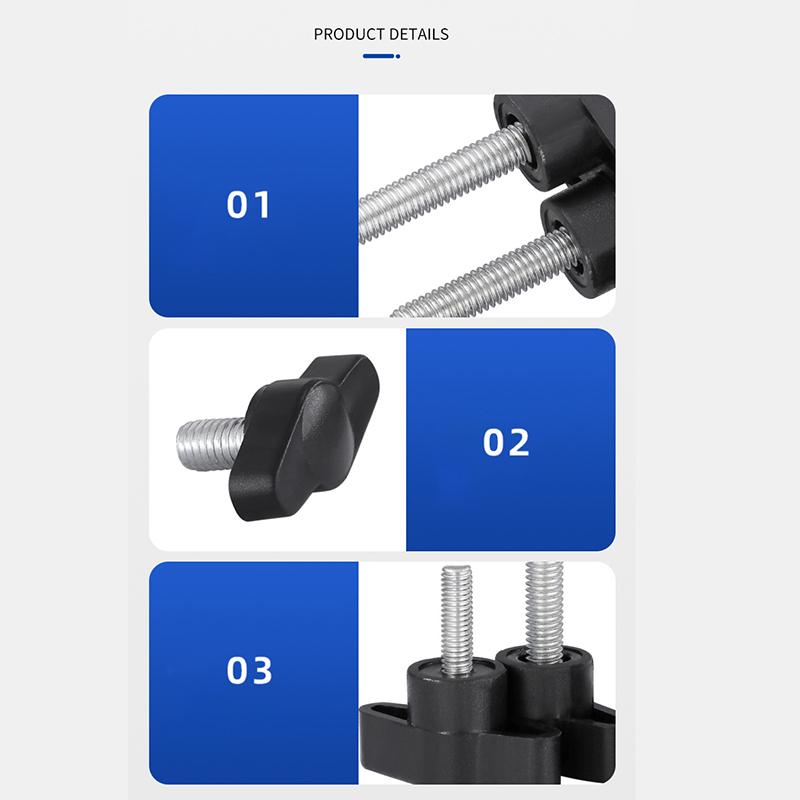 4Pcs 304 Stainless Steel Thumb Screws M4 Z-Shaped Handle Bolt Hand Knob Mechanically Adjustable Thumb Butterfly Wing Screws