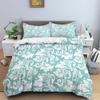 Flower Leaves Duvet Cover Set Fashion Pattern Print Polyester Comforter Covers with Pillow Case King Queen Twin Size Bedding Set