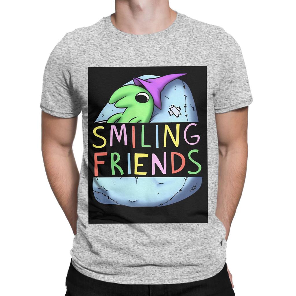 Gleb Smiling Friends Graphic Funny 100 Cotton TShirt Smiling Friends Season 2 Tees Tops For Unisex